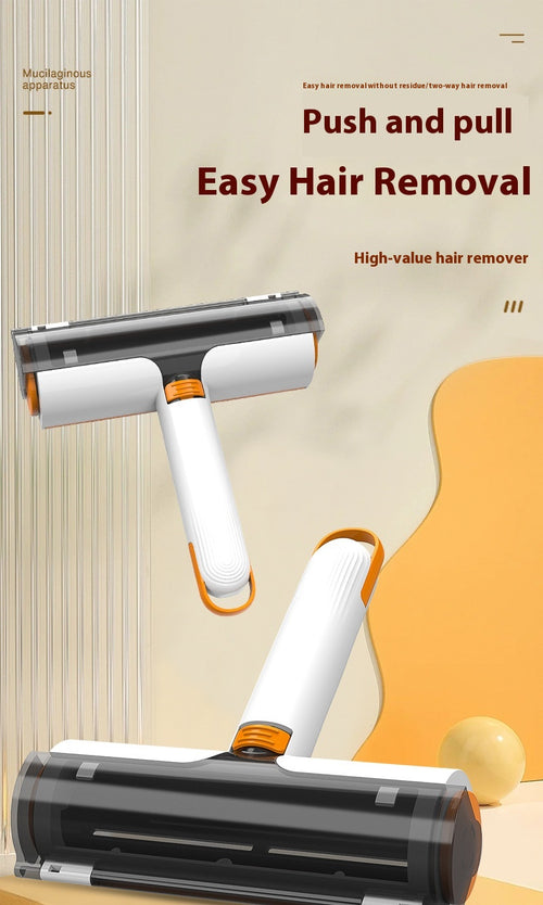 Reusable pet hair removal roller